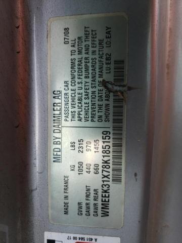 WMEEK31X78K185159 - 2008 SMART FORTWO PAS 橙色 照片 10