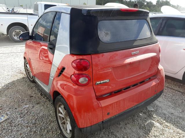 WMEEK31X78K185159 - 2008 SMART FORTWO PAS 橙色 照片 3