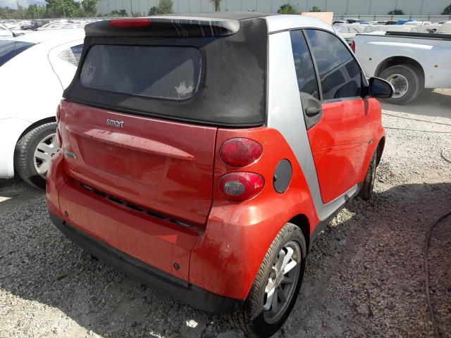 WMEEK31X78K185159 - 2008 SMART FORTWO PAS 橙色 照片 4