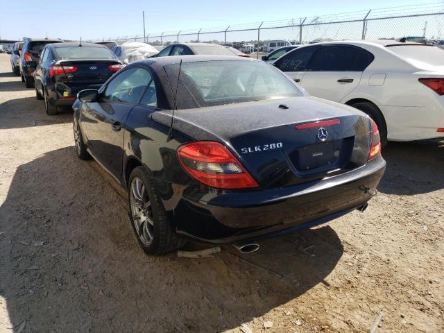 WDBWK54F28F186292 - 2008 MERCEDES-BENZ SLK 280 BLACK photo 3