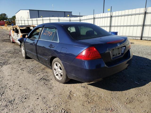 1HGCM56326A110505 - 2006 HONDA ACCORD SE BLUE photo 3