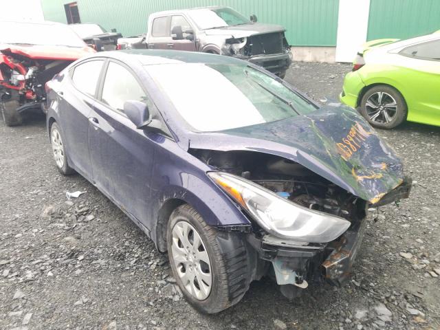 5NPDH4AEXEH516422 - 2014 HYUNDAI ACCENT BLUE photo 1