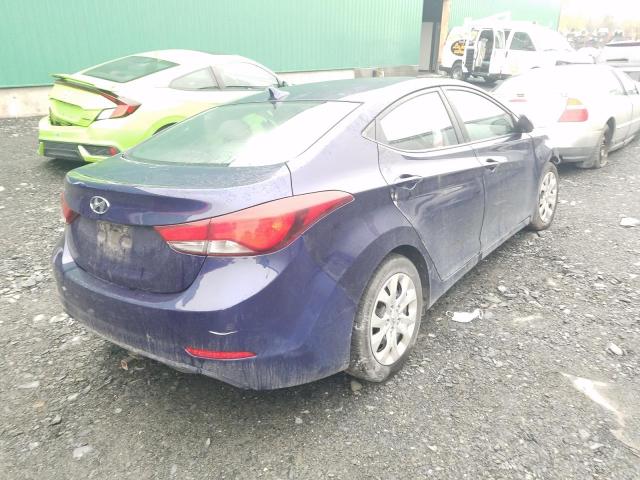 5NPDH4AEXEH516422 - 2014 HYUNDAI ACCENT BLUE photo 4