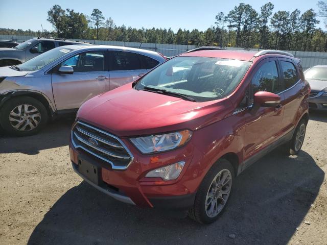 MAJ6P1WL1JC162125 - 2018 FORD ECOSPORT T MAROON photo 2