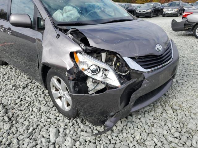 5TDKK3DC3BS118245 - 2011 TOYOTA SIENNA LE GRAY photo 9