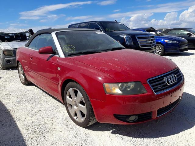 WAUDT48H25K008166 - 2005 AUDI A4 QUATTRO RED photo 1