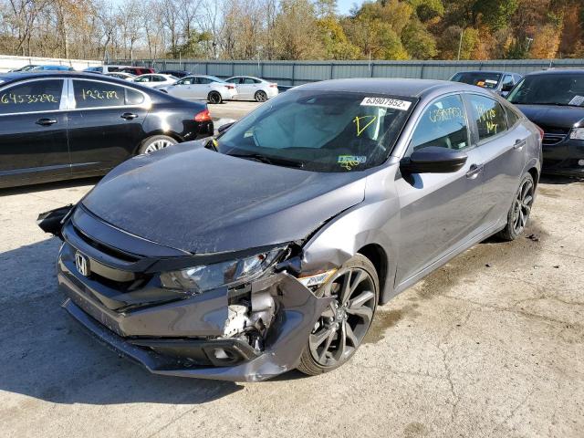 2HGFC2F84KH560338 - 2019 HONDA CIVIC SPOR 灰色 照片 2