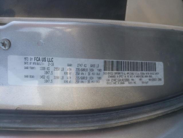 2C4RC1GG0JR232869 - 2018 CHRYSLER PACIFICA L SILVER photo 10