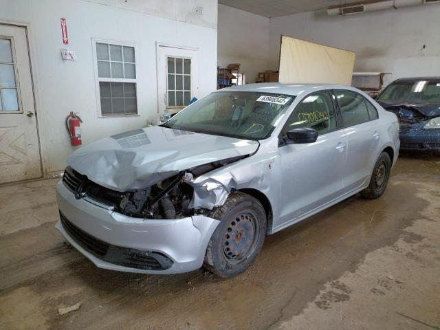 3VW2K7AJXCM356280 - 2012 VOLKSWAGEN JETTA BASE SILVER photo 2