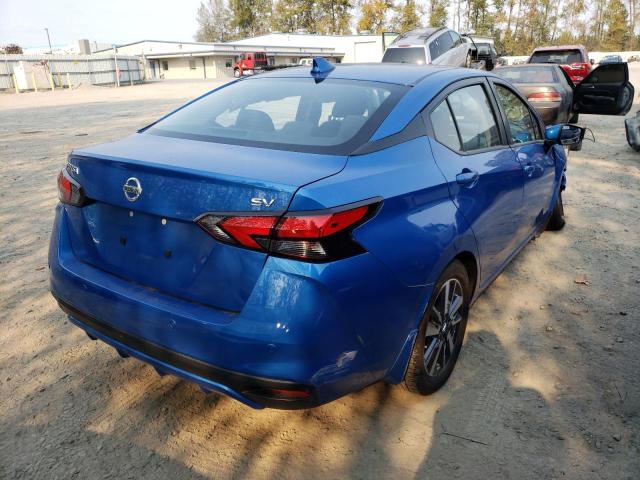 3N1CN8EV3LL815076 - 2020 NISSAN VERSA SV BLUE photo 4