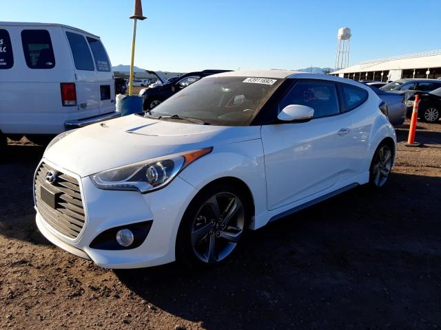 KMHTC6AE9EU192600 - 2014 HYUNDAI VELOSTER T WHITE photo 2