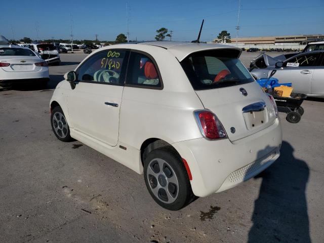 3C3CFFGE6ET172628 - 2014 FIAT 500 ELECTR WHITE photo 3