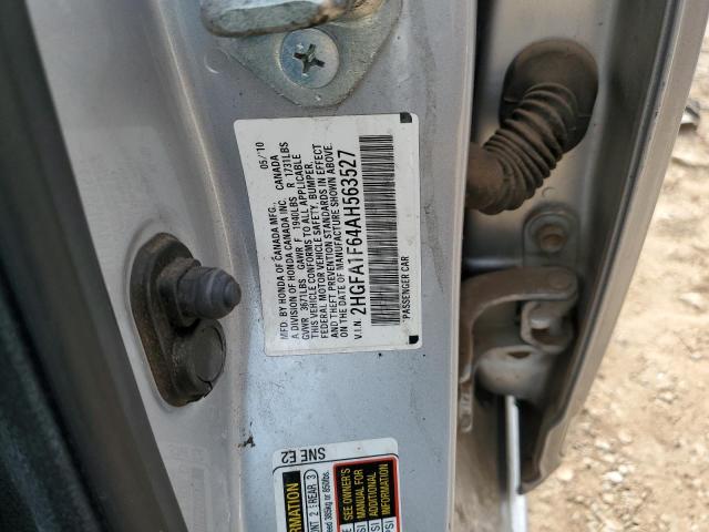 2HGFA1F64AH563527 - 2010 HONDA CIVIC LX-S Gümüş foto 10