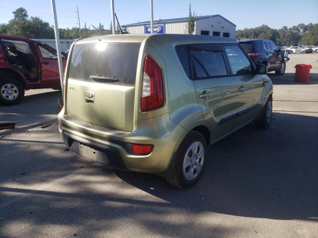 KNDJT2A52D7534096 - 2013 KIA SOUL GREEN photo 4