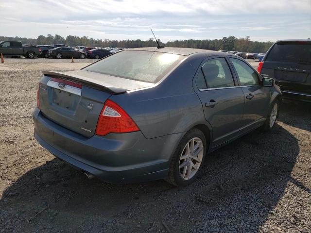 3FAHP0CG7BR126453 - 2011 FORD FUSION SEL BLUE photo 4