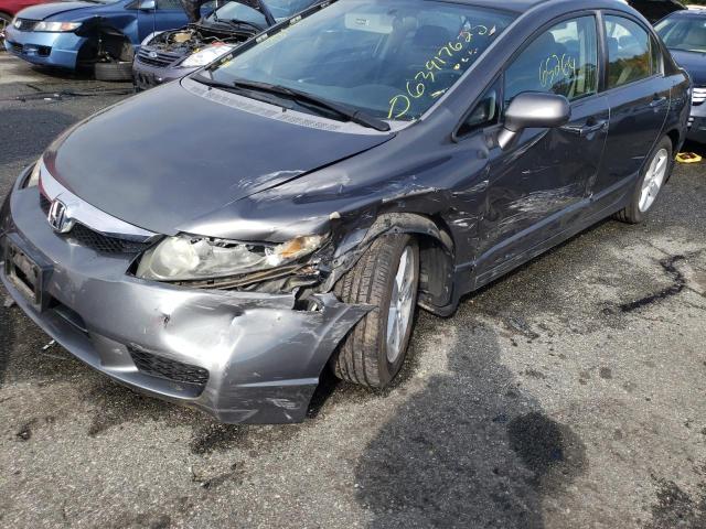 2HGFA16629H329060 - 2009 HONDA CIVIC LX-S Сұр фото 9