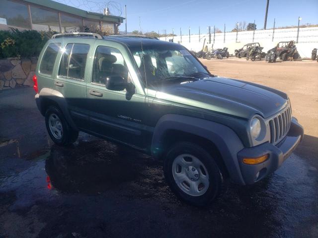 1J4GL48K53W511668 - 2003 JEEP LIBERTY SP GREEN photo 1