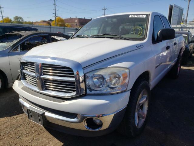 1D7HA18P07J599631 - 2007 DODGE RAM 1500 S WHITE photo 2