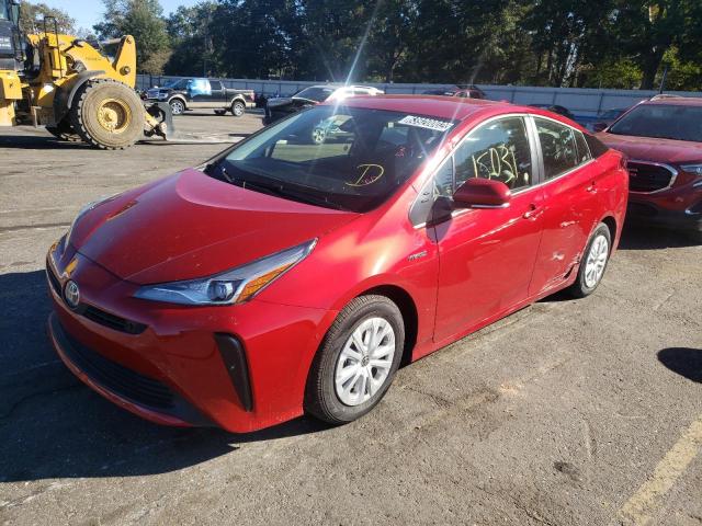 JTDKAMFU8N3164206 - 2022 TOYOTA PRIUS NIGH RED photo 2