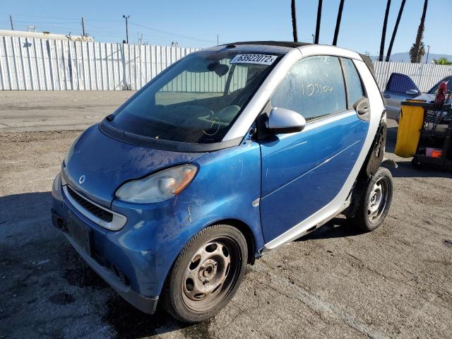 WMEEK31X78K100904 - 2008 SMART FORTWO PAS BLUE photo 2