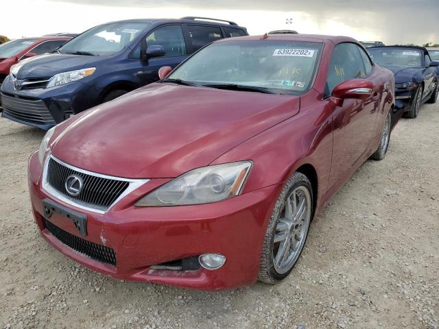 JTHFF2C25A2506722 - 2010 LEXUS IS 250 BURGUNDY photo 2