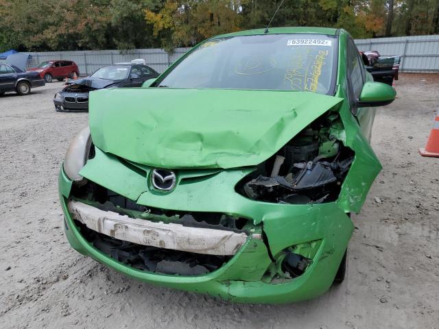 JM1DE1HY9B0126444 - 2011 MAZDA MAZDA2 GREEN photo 9