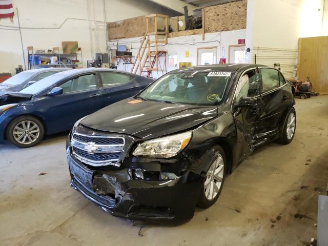 1G11G5SXXDF172703 - 2013 CHEVROLET MALIBU 3LT BLACK photo 2