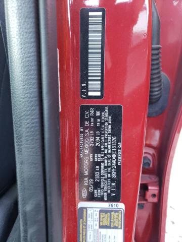 3KPF24AD4KE131326 - 2019 KIA FORTE FE BURGUNDY photo 10