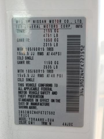 3N63M0ZN4FK727592 - 2015 CHEVROLET CITY EXPRE 白色 照片 10