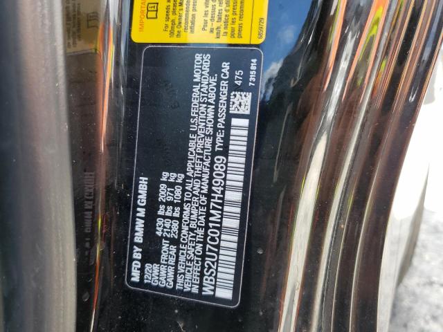 WBS2U7C01M7H49089 - 2021 BMW M2 COMPETI BLACK photo 10