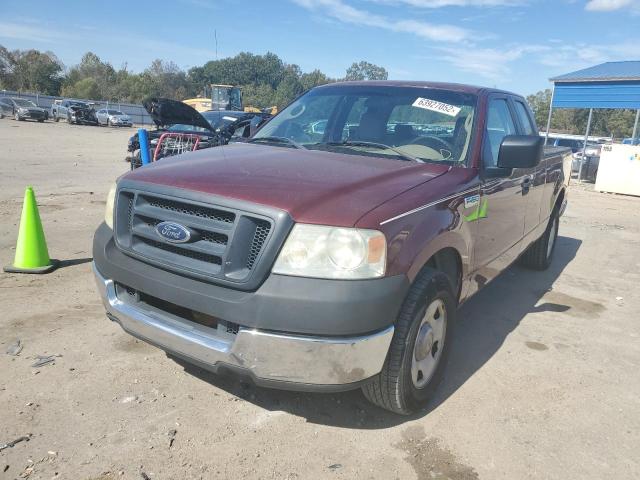 1FTRX12W85NA79602 - 2005 FORD F150 MAROON photo 2