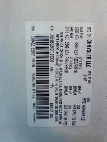 1A8HW582X8F115338 - 2008 CHRYSLER ASPEN LIMI WHITE photo 10