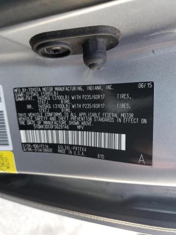 5TDKK3DC6FS629146 - 2015 TOYOTA SIENNA LE SILVER photo 10