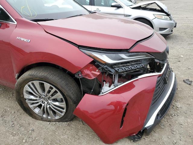 JTEAAAAH5MJ020770 - 2021 TOYOTA VENZA LE BURGUNDY photo 9