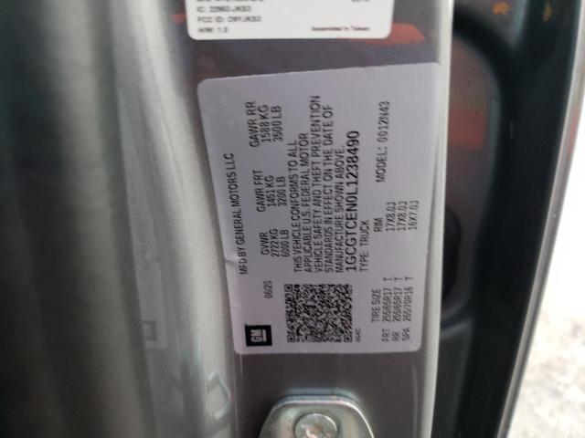 1GCGTCEN0L1238490 - 2020 CHEVROLET COLORADO L SILVER photo 10