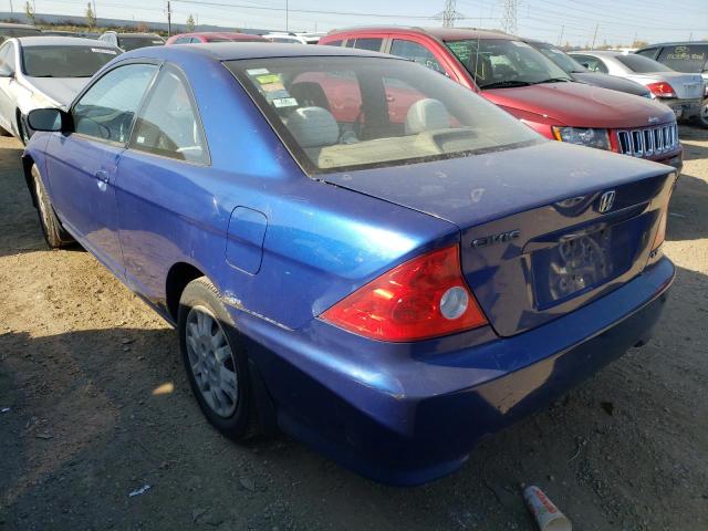 1HGEM22584L057812 - 2004 HONDA CIVIC BLUE photo 3