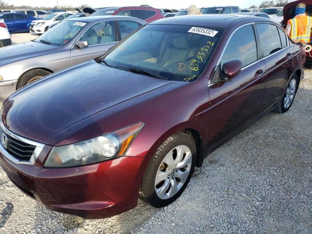 1HGCP26828A024177 - 2008 HONDA ACCORD EXL BURGUNDY photo 2