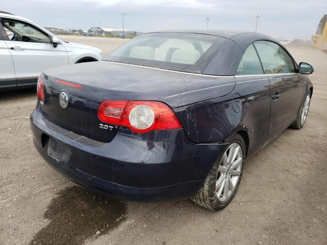 WVWAA71F08V049405 - 2008 VOLKSWAGEN EOS TURBO BLUE photo 4