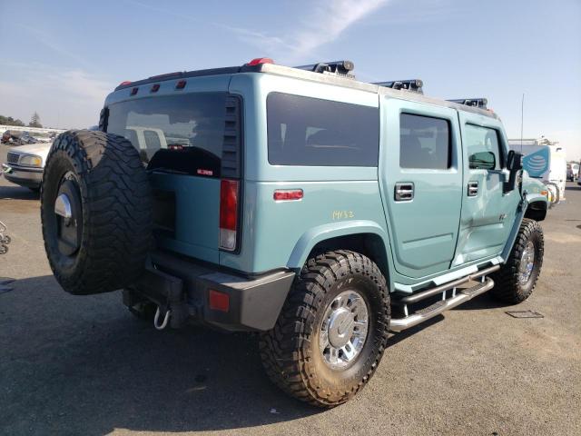 5GRGN23U77H102383 - 2007 HUMMER H2 TURQUOISE photo 4