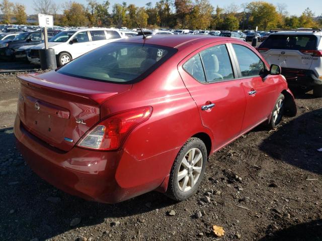 3N1CN7AP5DL882006 - 2013 NISSAN VERSA BURGUNDY photo 4