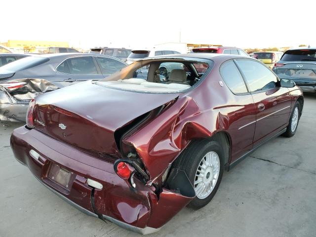 2G1WW12E619140531 - 2001 CHEVROLET MONTE CARL 勃艮第红 照片 4