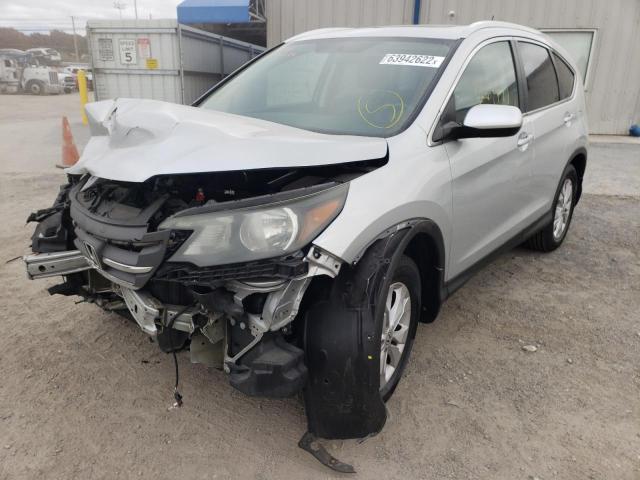 2HKRM4H74EH600471 - 2014 HONDA CR-V EXL SILVER photo 2