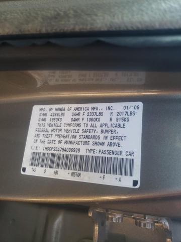 1HGCP25479A096928 - 2009 HONDA ACCORD LXP GOLD photo 10