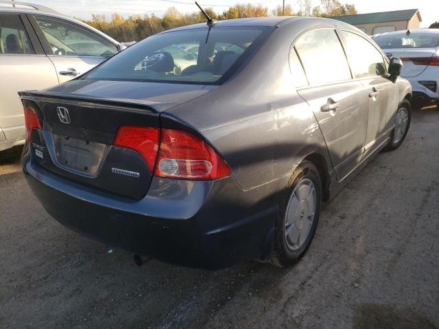 JHMFA36268S027316 - 2008 HONDA CIVIC HYBR GRAY photo 4