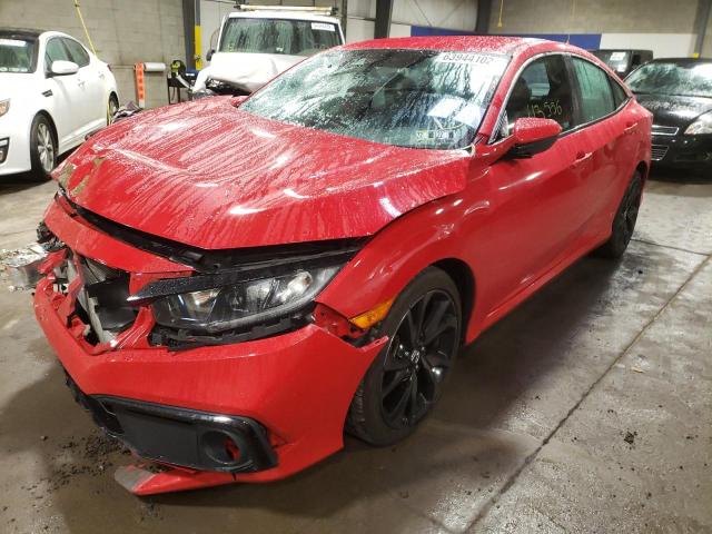 2HGFC2F88KH508601 - 2019 HONDA CIVIC SPOR RED photo 2
