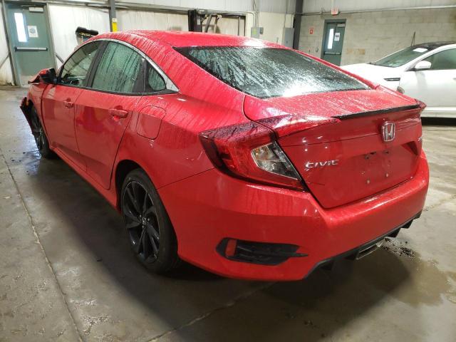 2HGFC2F88KH508601 - 2019 HONDA CIVIC SPOR RED photo 3