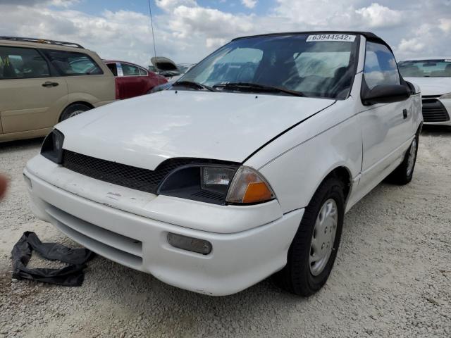 JG1MR3364MK619258 - 1991 GEO METRO LSI WHITE photo 2