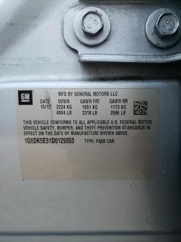 1G6DK5E31D0129353 - 2013 CADILLAC CTS PERFOR ლურჯი ფოტო 10