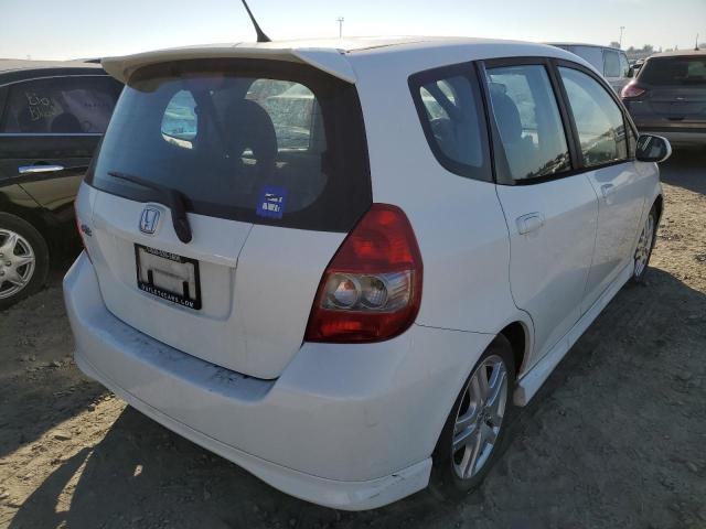 JHMGD38637S017143 - 2007 HONDA FIT S WHITE photo 4