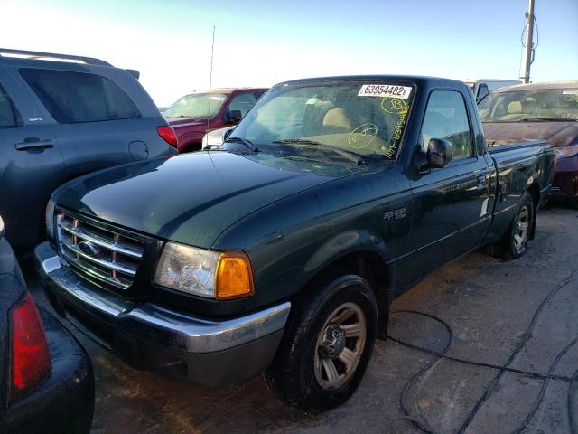 1FTYR10D22PA64584 - 2002 FORD RANGER GREEN photo 2